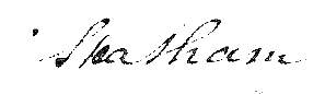 Photo of Robert Steatham's will, with 'e' being inserted.
